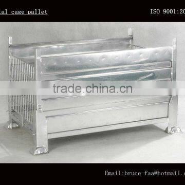 stackable steel mesh cage/folding metal container