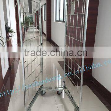 2-sided Folding Storage Roll Container Transport Trolley, Cart photo-4