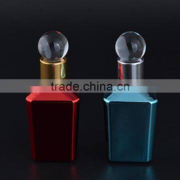 Unique Shaped 15ml Essential Oil Bottles Empty UV Colored Refillable Perfume Glass Bottles With Glass Stick Stopper photo-2