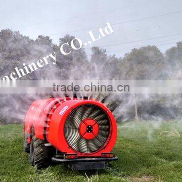 self propelled garden orchard vineyard high press boom tank air blast sprayer vehicle 1000L with itlay pump and a/c cabin