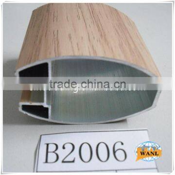 Wood Grain Finish/wood Colour Aluminium Profile for Curtain Wall photo-4
