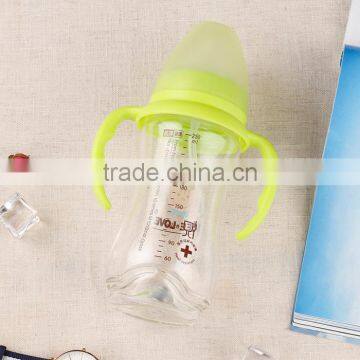 Wholesale BPA Free 100% Food Grade Custom-made Wide Neck Baby Feeding Bottle for Baby With Handle photo-4