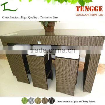 TG15-0072 Outdoor drinking rattan bar tables and chairs for sale