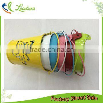 useful home decoration hand painted multi colors white silver metal artificial flower vases