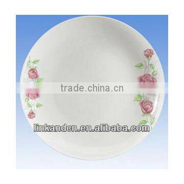 printed ceramic plate porcelain plate with flower printing