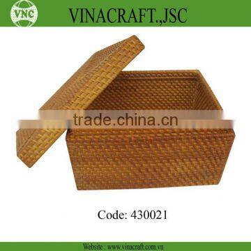 Rattan storage basket