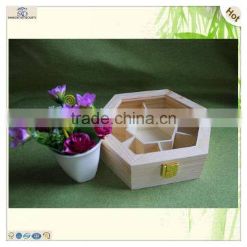 Divided Glass Lid Hexagonal Moon Cake Gift Box photo-5