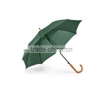 Automatic Umbrella With Wooden Shaft and Crook Wooden Handle photo-3