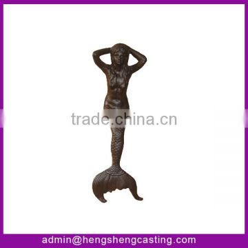 Alibaba China statue garden cast iron mermaid statue / metal statue