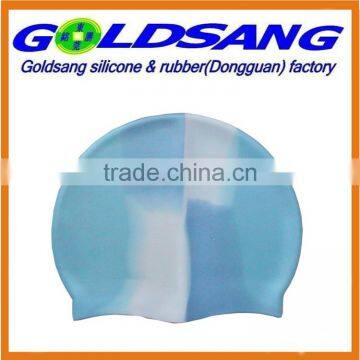 Customized Multicolor Printed Silicone Swimming Cap for Adults photo-6