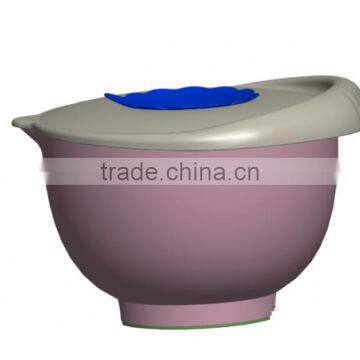 Multi-functional plastic mixing bowl & shaker