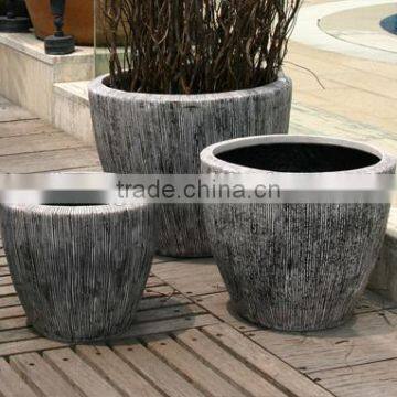 Sandstone Round Large Flower Pots Bronze Finish Flower Container photo-5