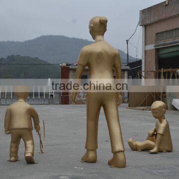 Fiberglass Children Play Sculpture Statue photo-5