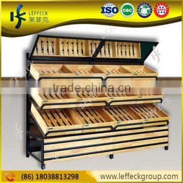 Solid timber display island gondolas for fruits vegetables