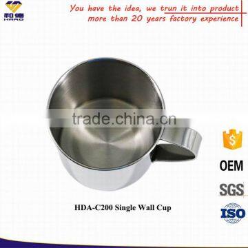 Promotional Custom 200 ML Single Wall Stainless Steel Coffee Mug photo-4