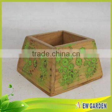 Hand Carved High Quality Promotional Decoration Antique Wooden Vases photo-5