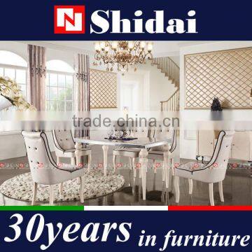 2014 marble top dining table, artificial marble dining tables, marble dining table and chairs LV-A803