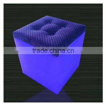 multifunction plastic 40cm LED cube stool