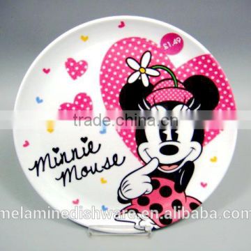 Melamine Minnie Mickey Mouse plate