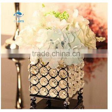 Top quality home decoration handmade flower crystal jewelry box