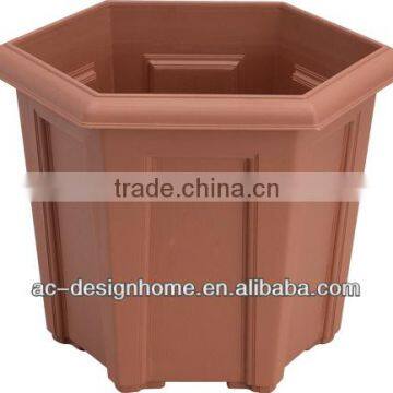 LARGE HEXAGONAL PLASTIC PLANTER