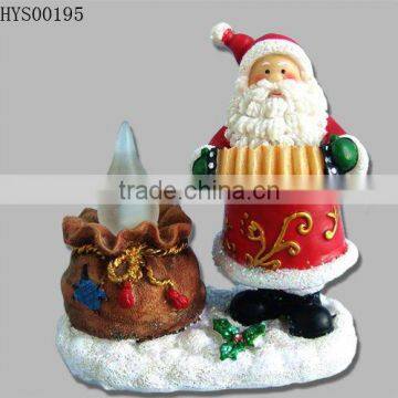 Santa and LED candle for Christmas decoration