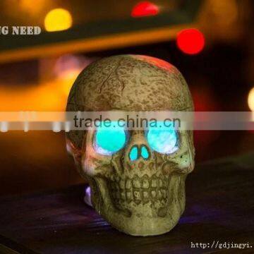 plastic skull decoration with led light for Halloween decor