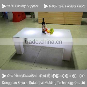 Fashionable Led Rectangular Table, Led Luminous Plastic Table, Led Cafe Furniture photo-4