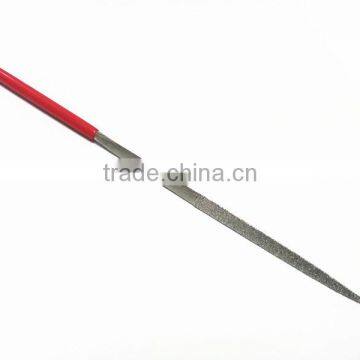 Electroplated diamond triangle files