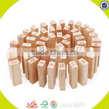 Wholesale 51 PCS Educational Baby Stacking Bricks Game Funny Wooden Stacking Bricks Game Toy Kids Wooden Blocks W13D149 photo-6