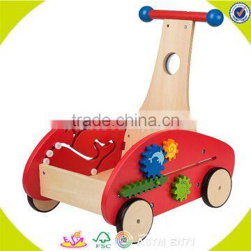 wholesale educational wooden baby walker toy top fashion wooden baby walker toy W16E035