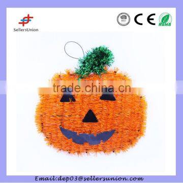 2015 New Hot Design Elegant PET Pumpkin Garland Tinsel Halloween Ornament