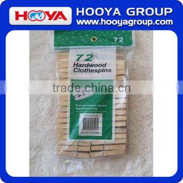 72pcs hardwood wooden cloth pegs