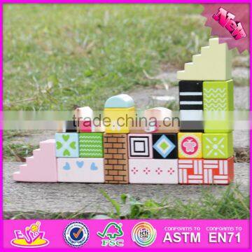 2017 New Design 20 Pieces Preschool Blocks Toys Wooden Building Toys for Toddlers W13A125 photo-5