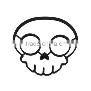 Non-stick Silicone Skull Shape Fried Egg Molds,Breakfast Pancake Slip Rings