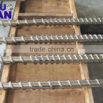 Super-hard bimetallic extruder single screw barrel for HDPE/LDPE/LLDPE blown film molding machine