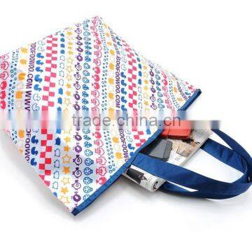 300D Polyester Dye Sublimation Full Color Printing Shopping Tote Bag,Waterproof Large Capacity Tote Bag photo-6