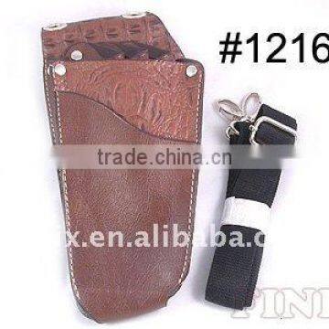 3 pairs of scissors Brown Color Stylish Leather Scissor Holster