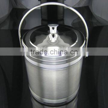 Round Stainless Steel Champagne Ice Bucket for Party and Bar photo-2