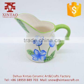 High quality top selling Kettle Design Simple Wholesale Ceramic hand painted water jug