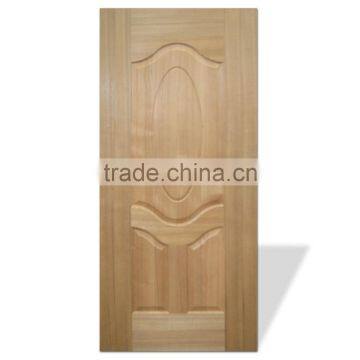 Natural Teak 3 panels wood veneered moulded hdf door skin