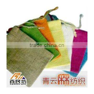 dyed color small jute bags for packing