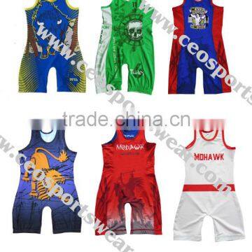 Custom made wrestling singlets youth wrestling singlet sublimated wrestling singlets