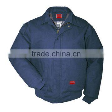 Navy blue flame retardant winter jacket