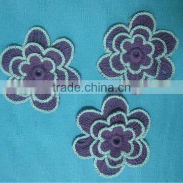 cotton crochet flower pattern patches