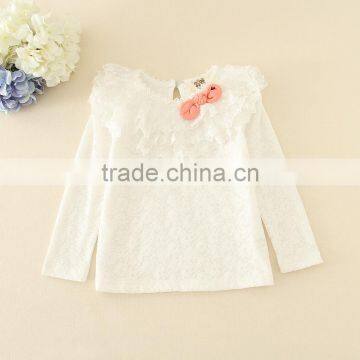 Fleece Undershirts Children Autumn Clothes High Quality Lace Girls Winter Lonh Sleeve Tee Warm Soft Kids Tee photo-5