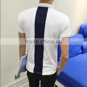 2016 Fashion Custom 100 Cotton Two Color Polo Shirt With Double Pocket photo-4