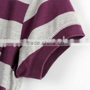 Cheapsale Sexy Fashion Ladies Tight Solid Stripe 100% Cotton Short Sleeve Polo Neck Casual Dress photo-4