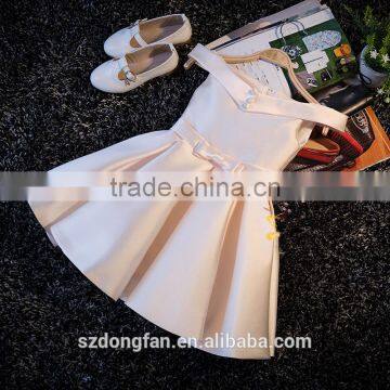 Girls High Quality Stain Princess Dance Flower Girls Wedding Dress Children First Christmas Party Dress photo-3