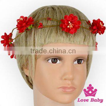 Wholesale Plain Color Floral Crown For Kids Hair Accessory Wedding Headband Little Flower Garland Remake Photo Props photo-4